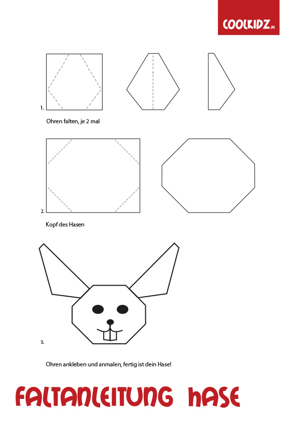 Origami Hase Basteln Coolkidzde